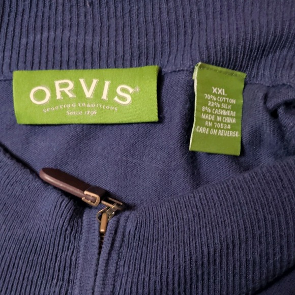 Orvis Men's Lot - XXL and XL - ¼ Zip Pullover and Polo Button Up/¼ Zip up - Blue - Picture 13 of 13
